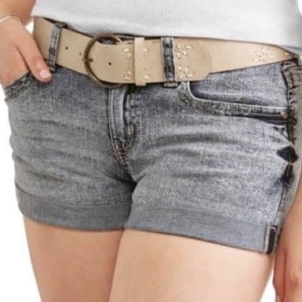 Belted Shorts, Acid Wash